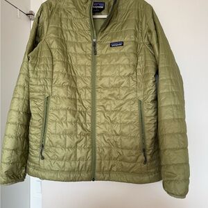 Patagonia Light Green Quilted Jacket